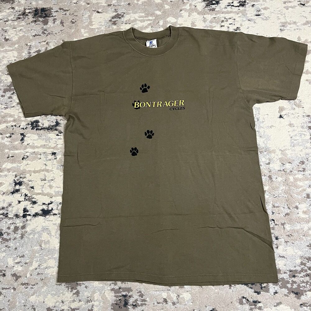 Vintage Single Stitch Y2K Bikes Olive Bontrager Cycling Tee T-shirt Sz XL Trek